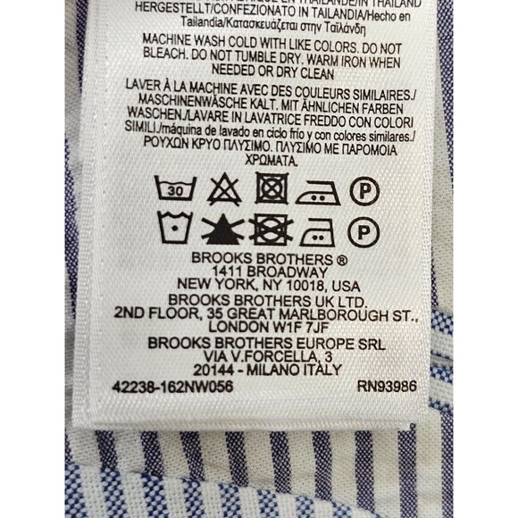 BROOKS BROTHERS Men's 48 Regular Madison Fit Stripe Seersucker Suit Coat Blazer - Picture 11 of 12